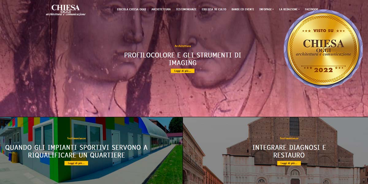 Profilocolore on CHIESA OGGI Spectral Imaging Systems